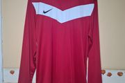 NIKE football shirt victory jersey red and white Size XL extra large long sleeve traing top mens No. 14