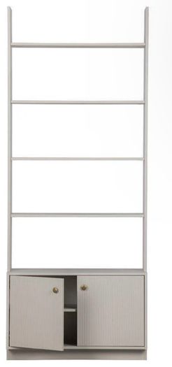 Grey Wooden Bookcase Display Shelf Dutch design