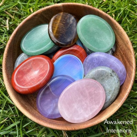 Natural Gemstone Worry Stone Pocket Crystal