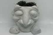 Handmade Concrete Face Planter Antonio