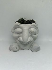 Handmade Concrete Face Planter Antonio
