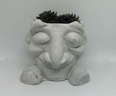 Handmade Concrete Face Planter Antonio