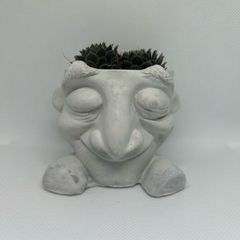 Handmade Concrete Face Planter Antonio
