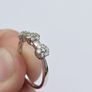 Brand New 18ct White Gold Triple Flower Cluster Diamond Ring Image 5