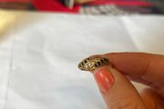 18ct gold diamond and sapphire ring