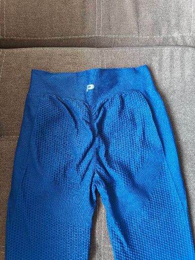 Peach Perfect Regular Waist Leggings - Royal Blue  size S