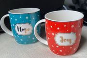 A Pair of Belleek Hope and Joy Mugs