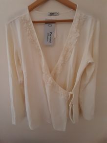 Personal Choice Cream Wrap Cardigan