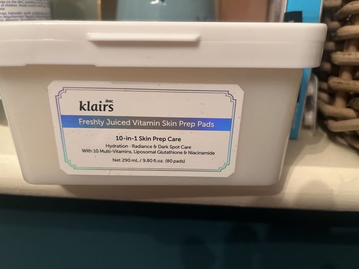 Dear klairs freshly juiced vitamin skin prep pads