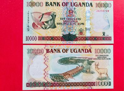 Uganda  10000  Shillings  2009. Pick  45c. ( Uncirculated )