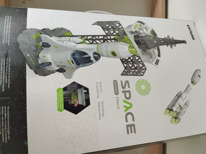 Like new Big Space Exploring Rocket Launch Playset  with Smoke Effects