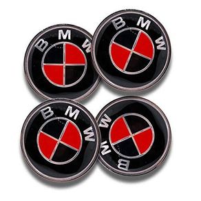 4Pcs Black Red BMW Emblem Logo Badge Hub Wheel Rim Alloy Center Caps 68mm Set of 4 Cap Cover M E46 F10 F30 E39 E36 F20 G20 G30 X1 X2 X3 X4 X5