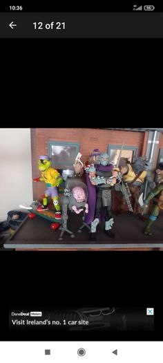 Neca TMNT collection with neca diorama