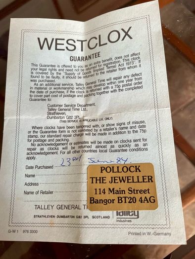 As New Vintage Westclox Quartz Carriage Clock Gold Metal Rectangular Roman Numerals Analogue 1980s