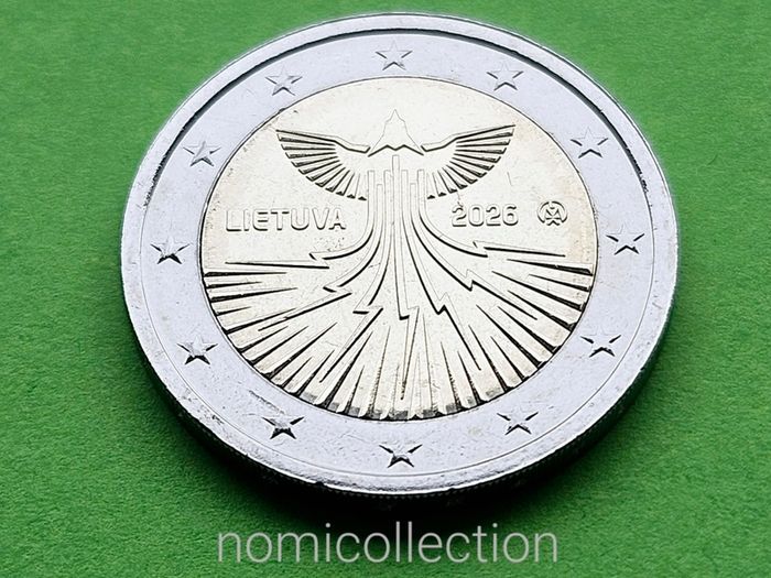 Commemorative Uncirculated 5 x 2 Euro coins.