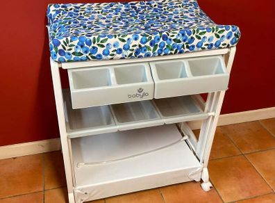 Babylo Baby Changing Table with Padded Mat & Storage