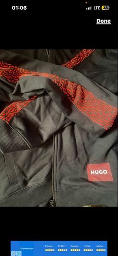 Hugo boss cotton hoodie zip up size XXL brand new with tag