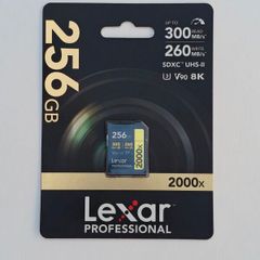 Lexar Sd Card 256gb V90 2000x U3 Uhs 2 8k