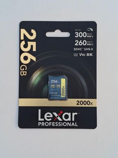 Lexar Sd Card 256gb V90 2000x U3 Uhs 2 8k