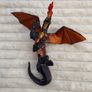 Dragon of Darkness Figure Fantasy World By Papo 2007 approx. 9'' Used Please see photos Image 6