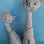 2 Cats vintage long neck ornaments Image 6