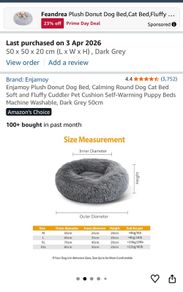 calming dog donut bed