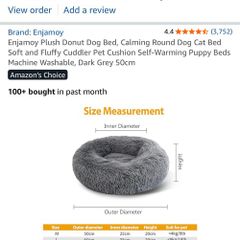 calming dog donut bed