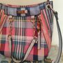 River Island Plaid Tartan Winged Tote Bag Crossbody & Chain Detail Image 3