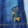 Girl's soft denim jeans flower dungaree dress Dunnes Store Image 5