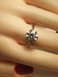 4ct. Moissanite Solitaire Ring