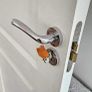 White 4 Panel Internal Door with Handles and Hinges Image 2