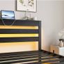 3ft Single Bed Frame with Charging Station and LED Lights Image 5