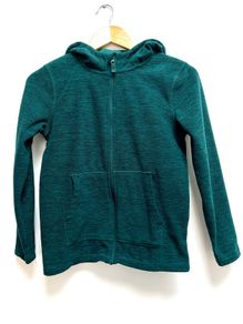 Kids green zip-up hoodie