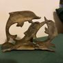 Vintage brass dolphin candlestick/ candle holder Image 2