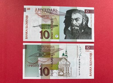 Slovenia 10 Tolarjev  1992  Pick 11.  ( Uncirculated )