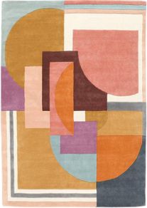 Arty, Rug, Modern carpets, 160 x 230 cm, Rectangular, Medium Pile, Living Room, Dining Bedroom, Dry Clean Only, Care & Fair Certified, Multicoloured
