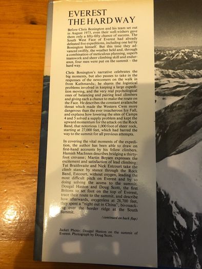 'Everest.The Hardway' by Chris Boningtin