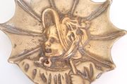 Girl With An umbrella Solid Brass Trinket Dish.