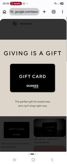Dunnes card