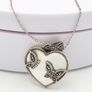 Reversible Marcasite And Mother Of Pearl Silver Necklace Image 5
