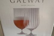 Galway Crystal- beer/cocktail glasses (x2)