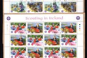2002 Ireland 75th Anniversary of Irish Scouting Commemorative Stamps Sheetlets Plate 1B1B1B1B Fine Used with Dublin CDS cancel of 12th March 2002 (Frist day of issued) on envelope extract.