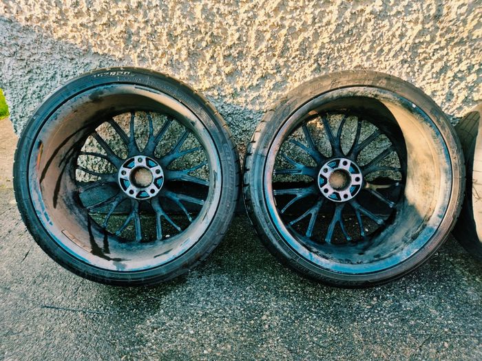 R20 5x120 BMW Style 405M staggered alloy wheels with tyres