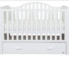 Oslo Sleigh Cot bed and bedding