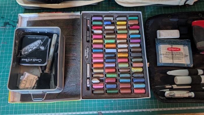 Used art supplies