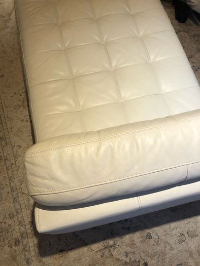 IKEA Landskrona Chaise longue, add-on unit, beige leather