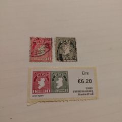 Replica of Irelands first definitive stamp