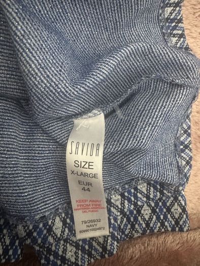 Brand new navy with silver thread Savida long sleeve blouse size UK14 EU42 Postage included