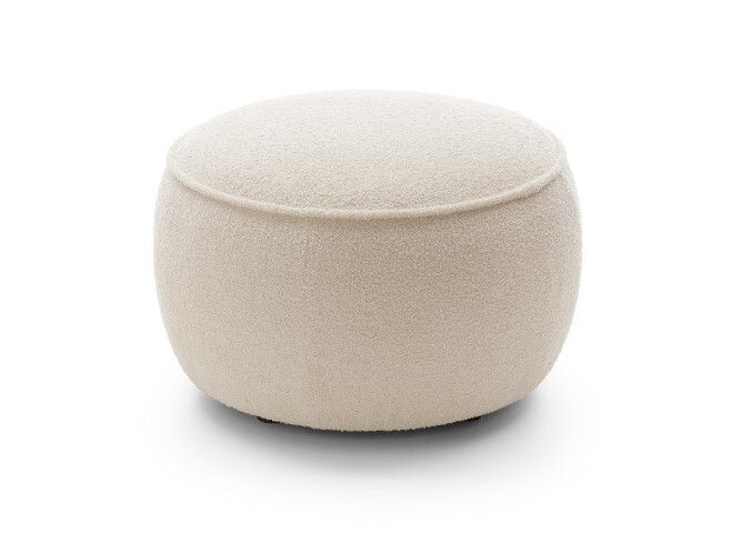 Siena Luxury Round Pouffe 65 cm Boucl Fabric