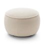 Siena Luxury Round Pouffe 65 cm Boucl Fabric Image 2